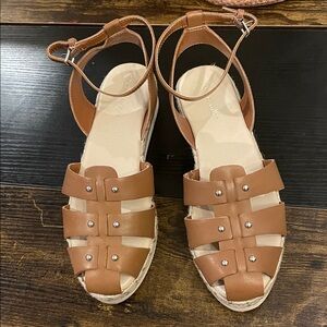 Vince Camuto Brown Leather Sandals size 10